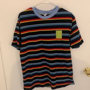 Striped Odd Future Shirt, Large, logo is made of rubber